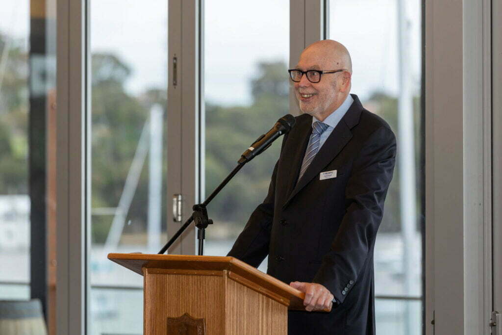 Chairperson Geoff Parnell speaking at our Mosaic 30th Anniversary event at Royal Freshwater Bay Yacht Club.